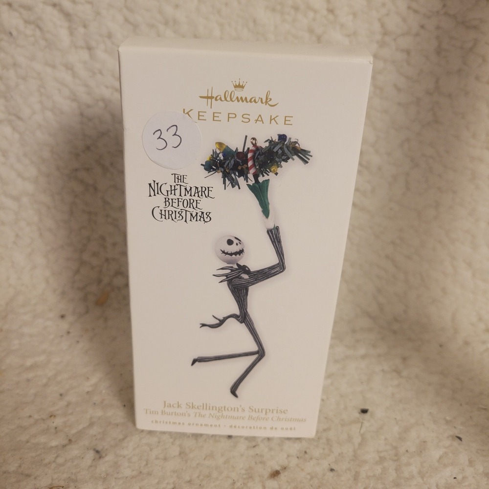 Hallmark Ornament Jack Skellington Surprise NBC Unisex OS Black Excellent 2010